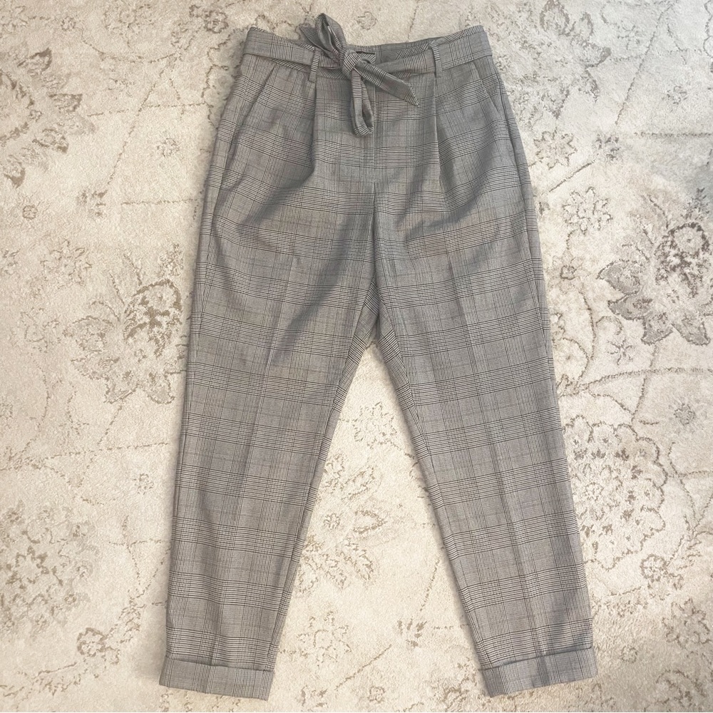 RW&CO. Plaid Paper-bag Suit Pants Size 8